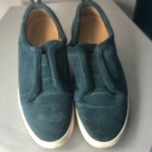 Suede Navy Slip on Splendid Sneakers